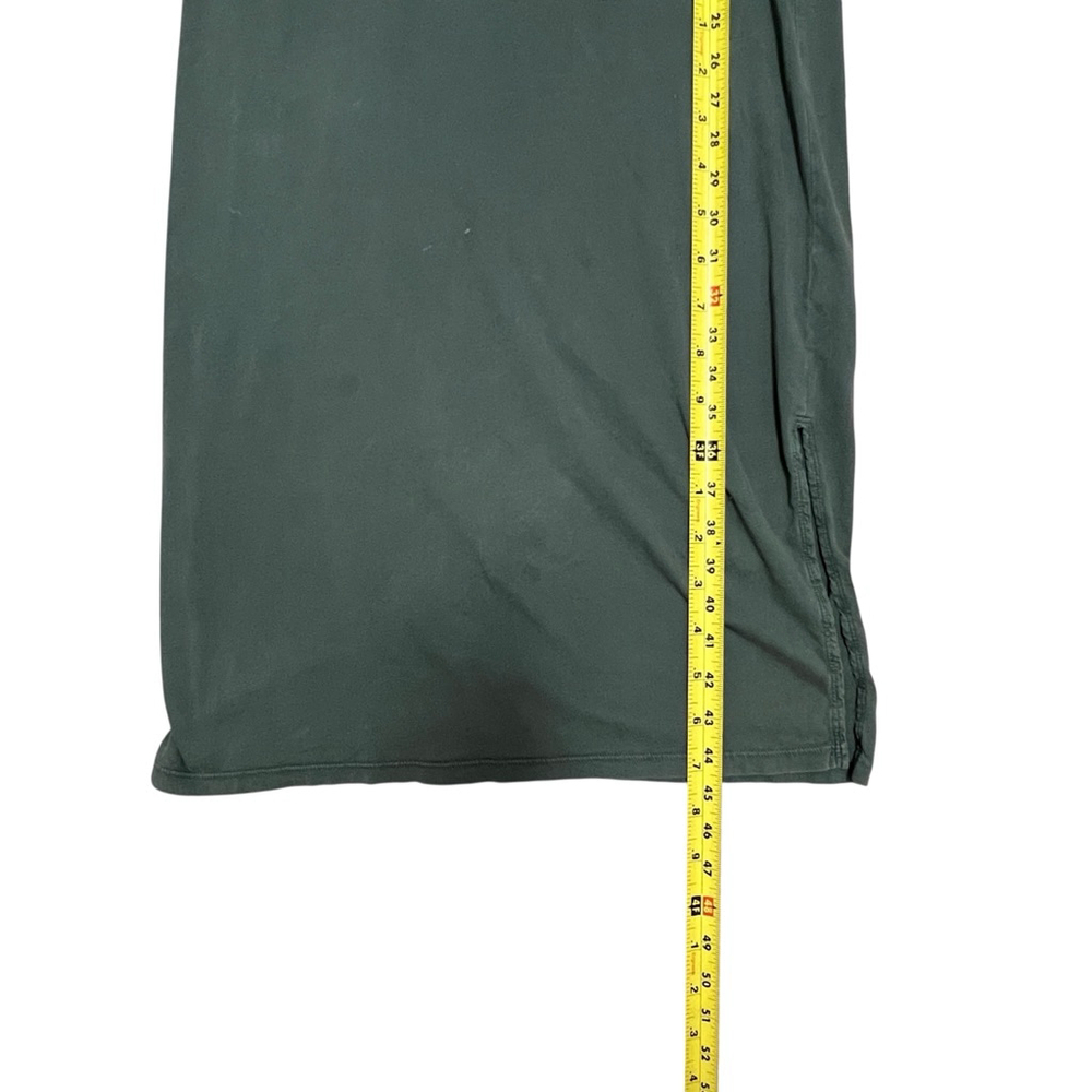 Theory Muscle P Maxi Dress Green Pima Cotton Sleeveless Tee Dress Women’s M - Picture 9 of 13
